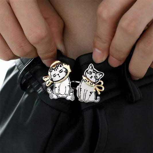 Cartoon Naughty Cat Funny Earring Ear Clip Broken