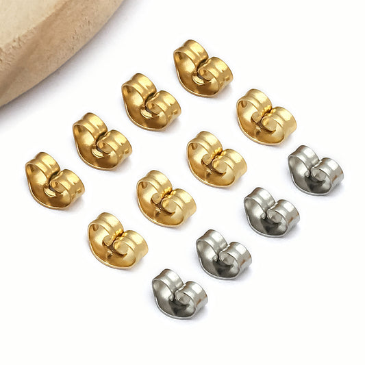 Gold Stainless Steel Butterfly Earplugs Simple