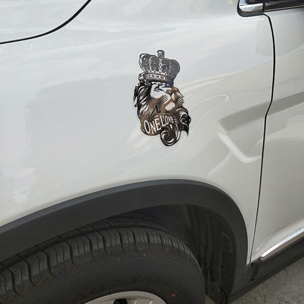 New One Lion Love Crown Graphic Car Body Sticker Color Difference Car Reflective Car Stickers