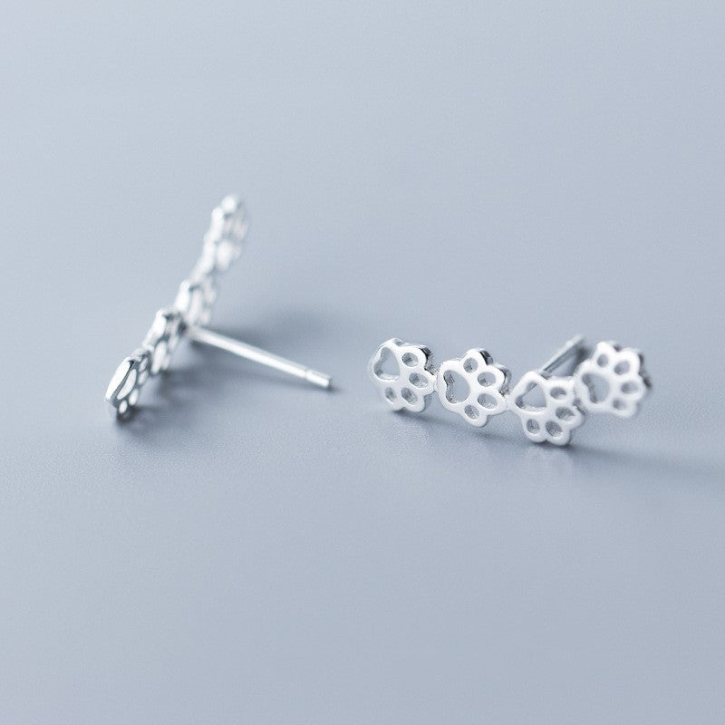 Simple Hollow Out Cat Claw Fashion Animal Earrings
