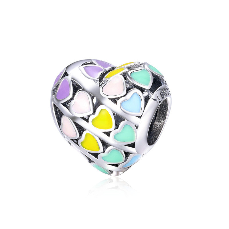 Heart shaped cat paw print beads