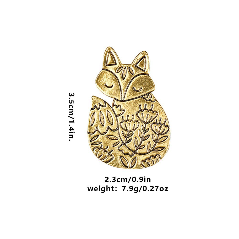 Fashion Personality Trend Vintage Engraving Animal Series Brooch