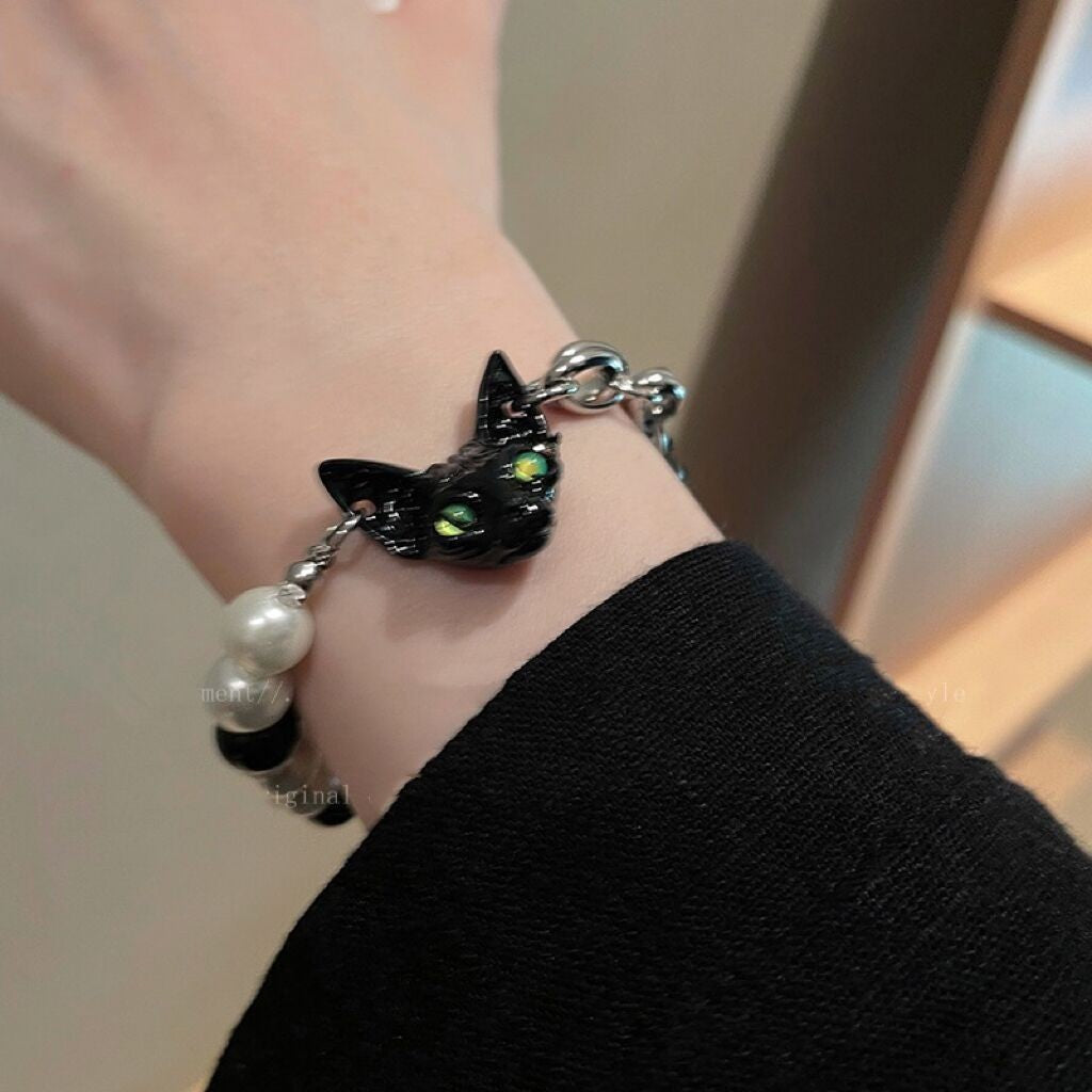 Special-interest Design Cat Beaded Bracelet For Women