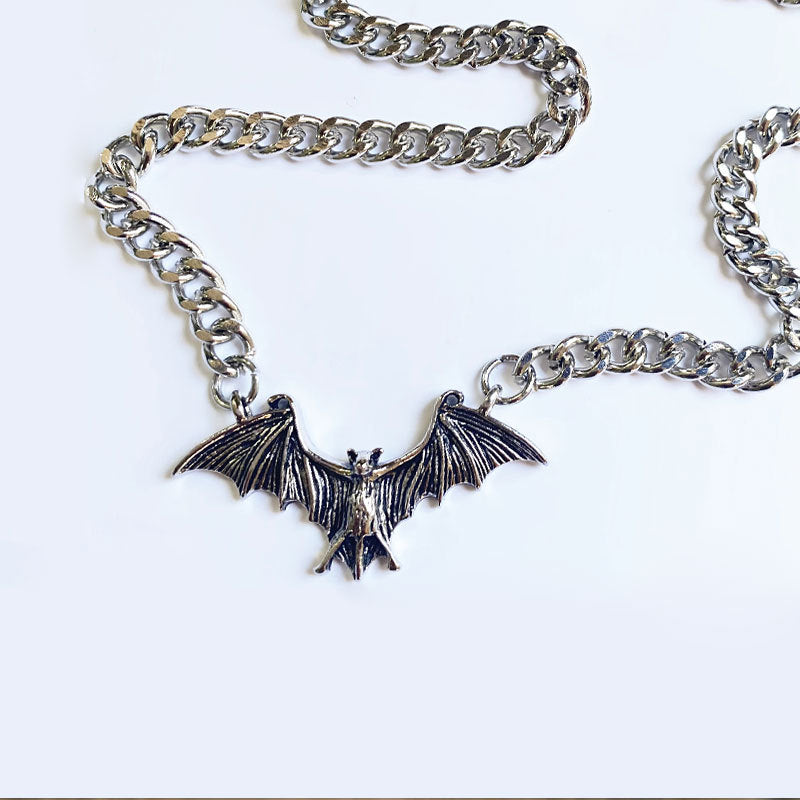 Handmade DIY Jewelry Accessories Creative Horror Bat Necklace Pendant Jewelry