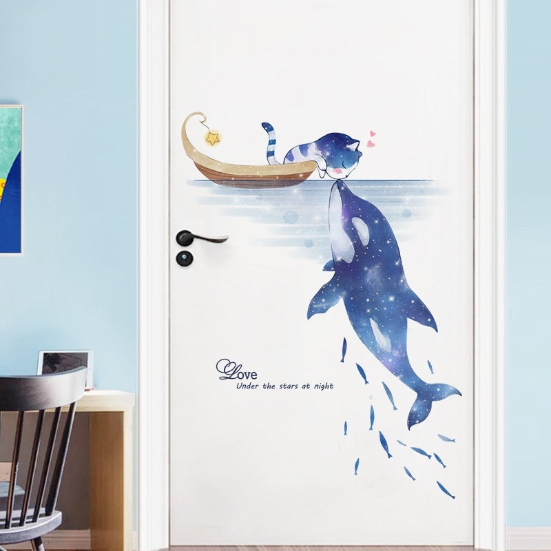 Door Sticker Self-adhesive Sticker Wall Sticker Decorative Painting Door Renovation