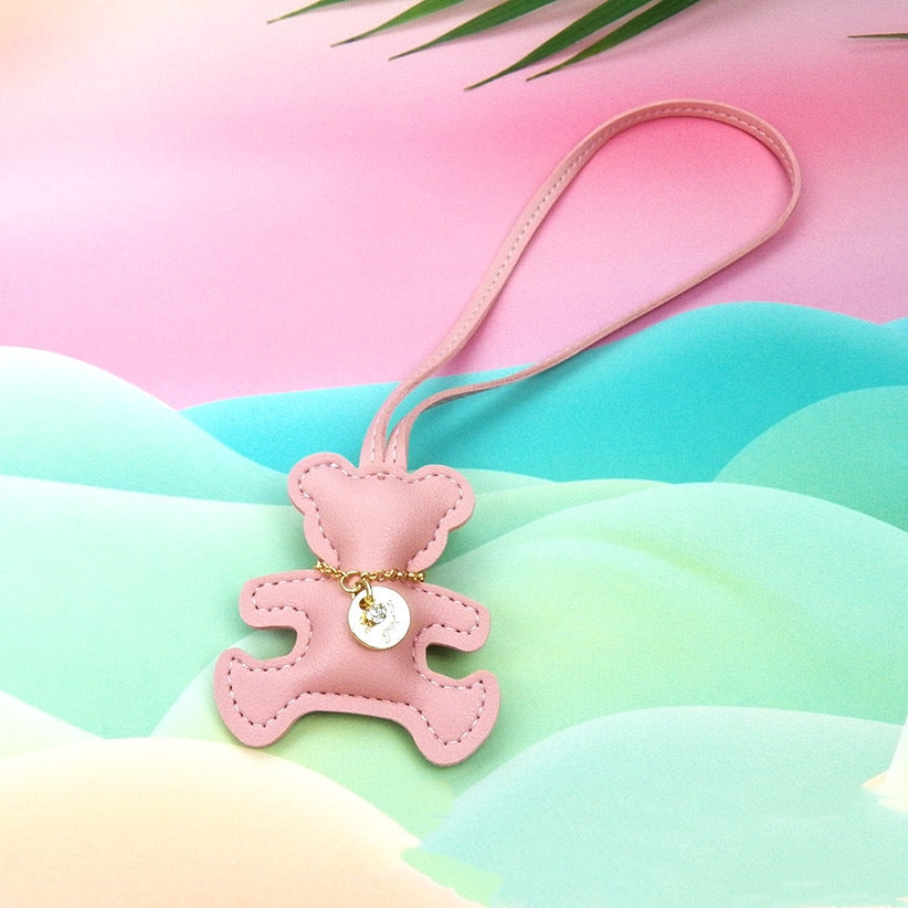 Leather Bear Pendant Business Gift Keychain