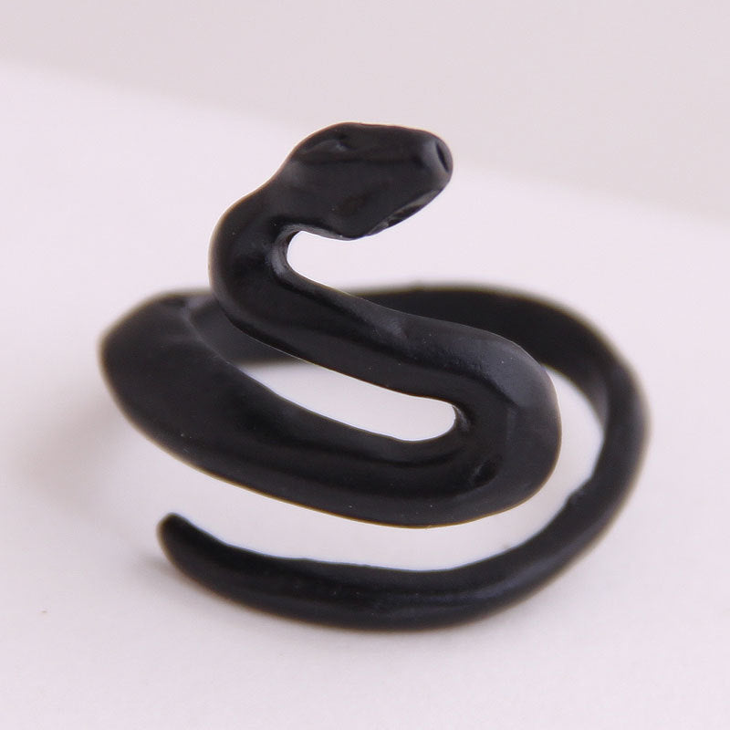 Animal Spirit Snake European And American Retro Punk Exaggerated And Personalized Men And Women Winding Snake Animal Opening Ring