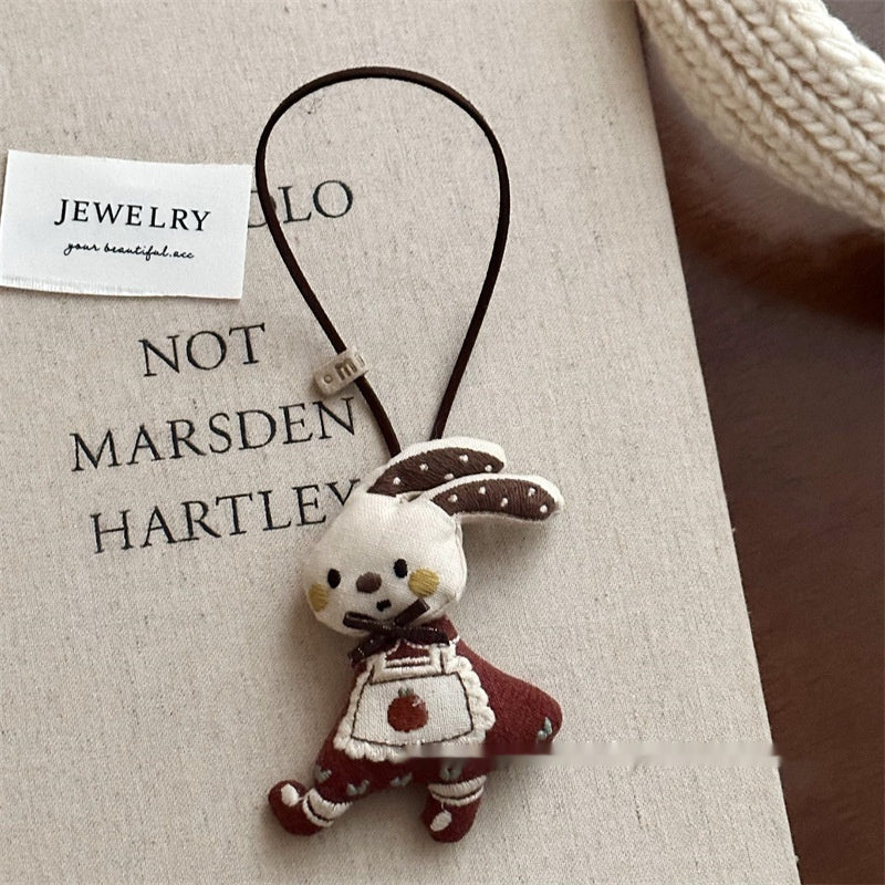 Fabric Cotton-filled Cartoon Bear Rabbit Keychain Pendant