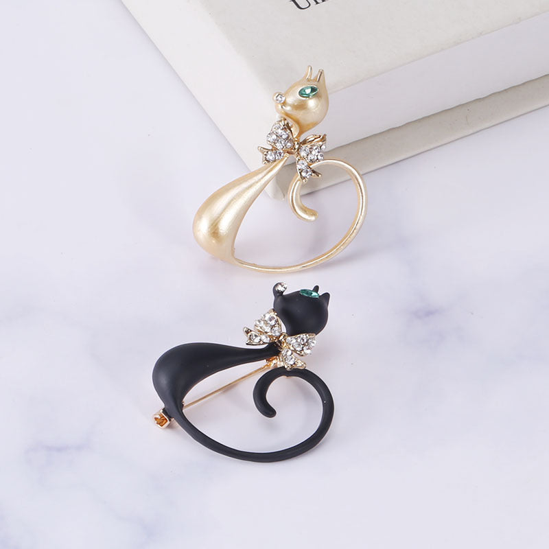 Cartoon Alloy Diamond Animal Corsage Ornament Brooch