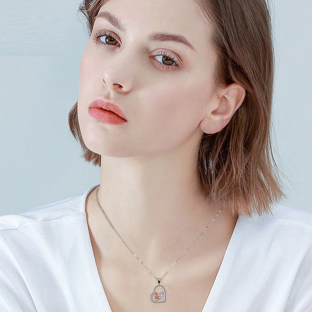 Love Necklace Girl And Horse Clavicle Chain