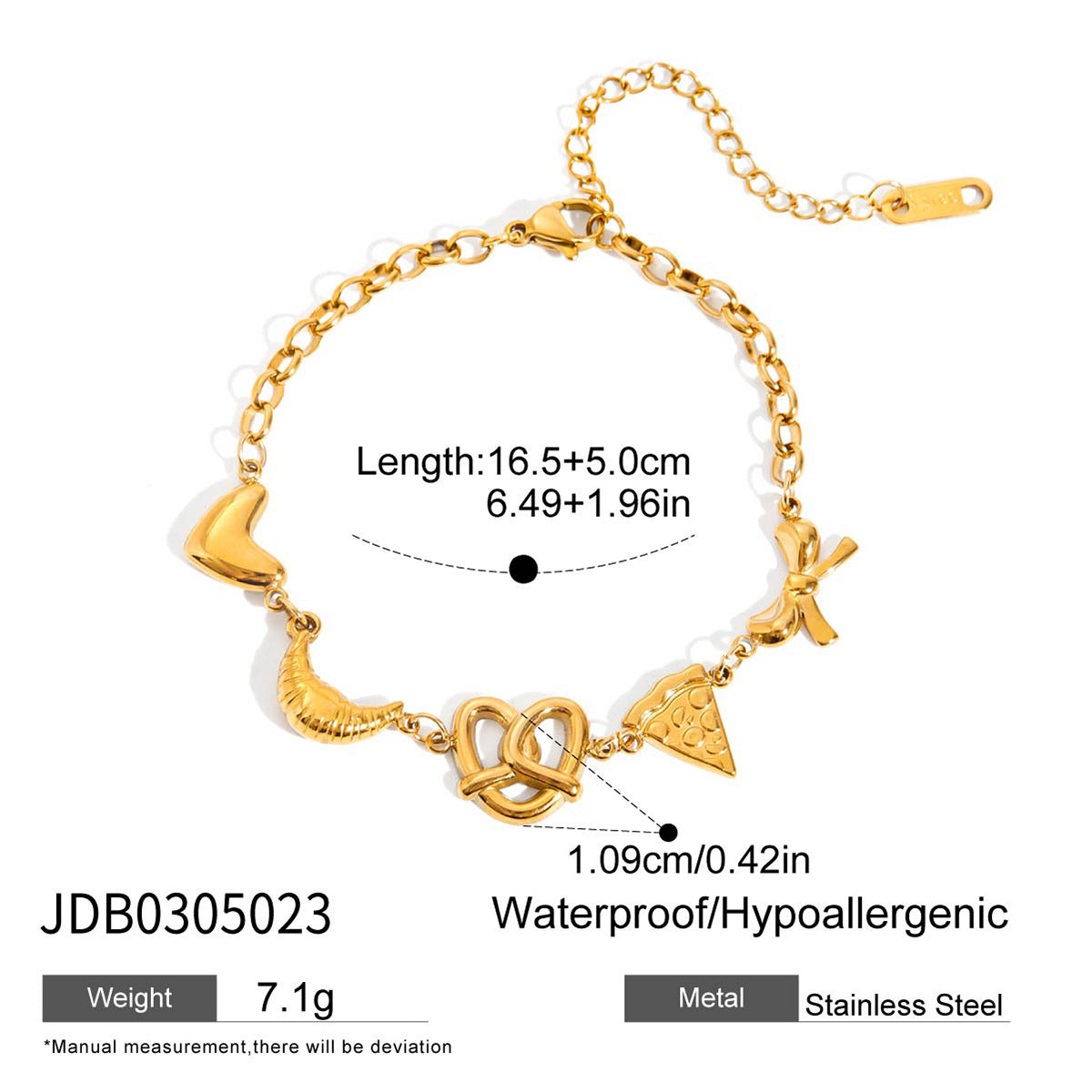 Heart Bracelet Light Luxury High-grade Jewelry Does Not Fade