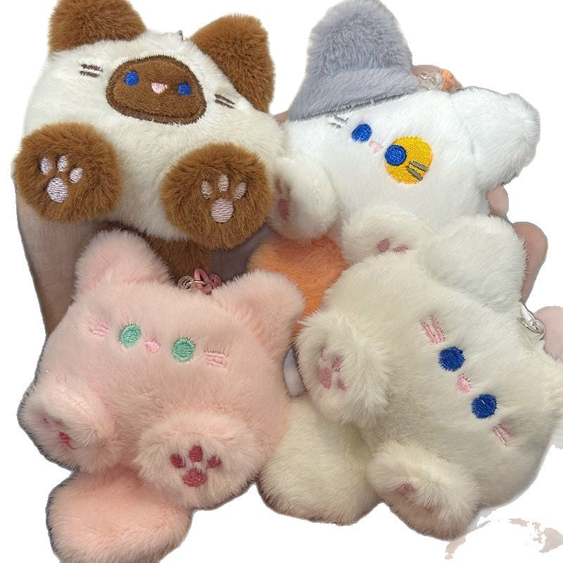 Cartoon Plush Cute Long Tail Cat Doll Pendant Decorative Keychain