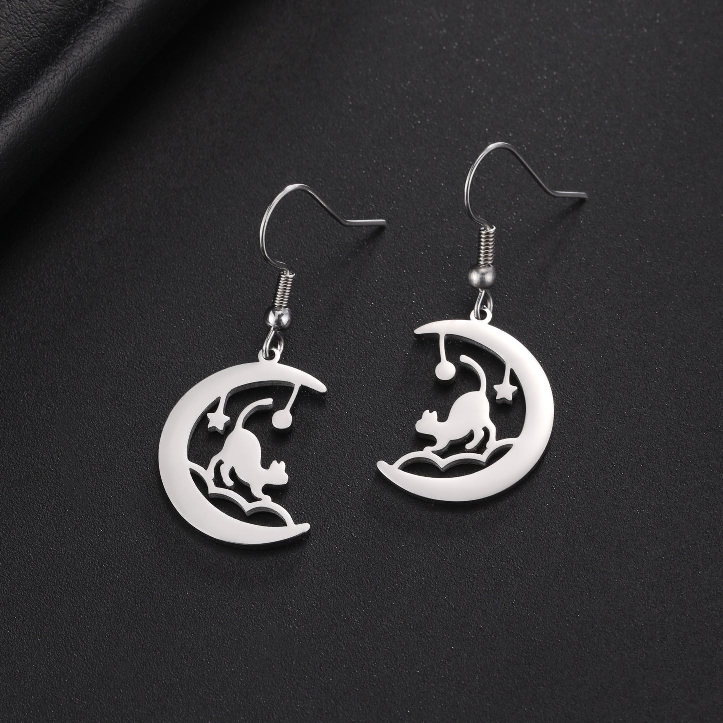 Women's Stainless Steel Animal Cat Earrings