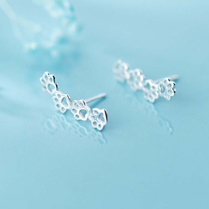 Simple Hollow Out Cat Claw Fashion Animal Earrings