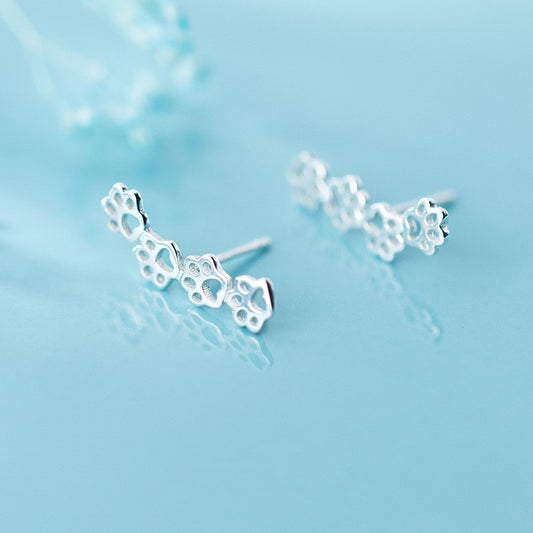 Simple Hollow Out Cat Claw Fashion Animal Earrings