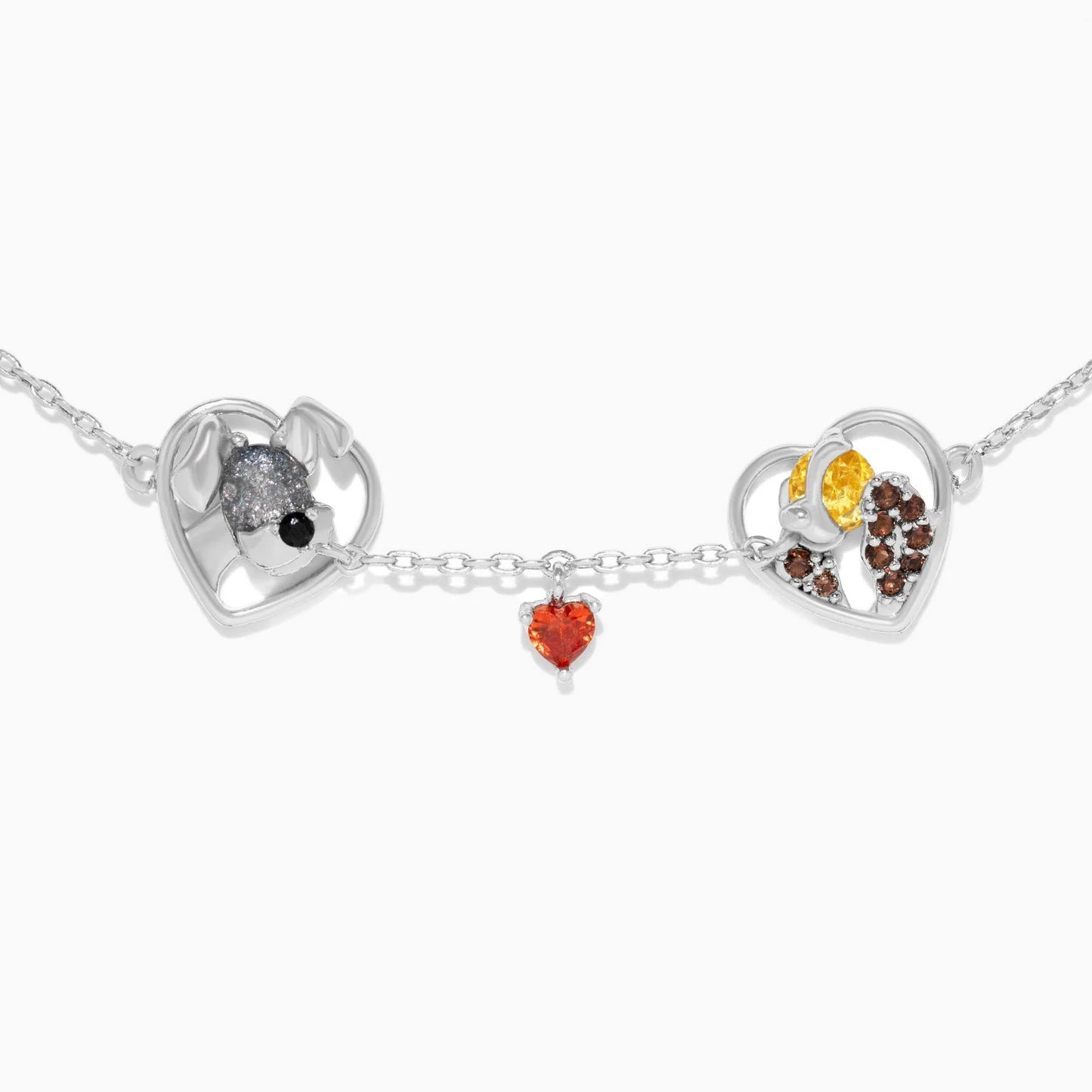 Cartoon Dog Couple Heart-shaped Pendant Bracelet