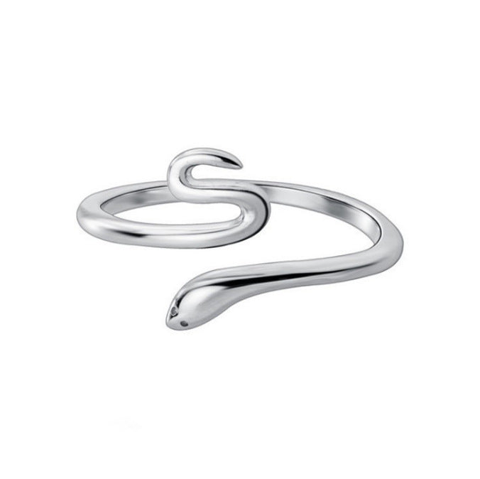 Animal Spirit Snake European And American Retro Punk Exaggerated And Personalized Men And Women Winding Snake Animal Opening Ring