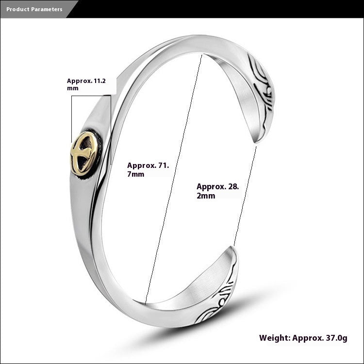 Vintage Flying Bird Gold Eagle Personalized Opening Exquisite Titanium Steel Bracelet