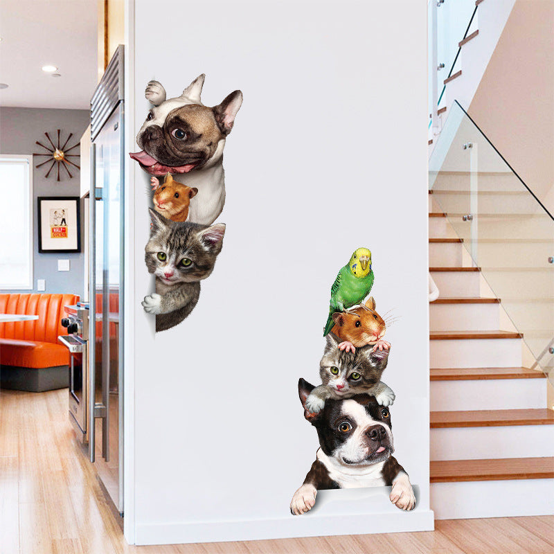 Cartoon Pet Overlapping Lohan Cute Corner Sticker