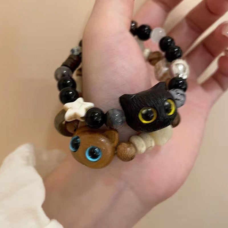 Special-interest Design Cat Beaded Bracelet For Women