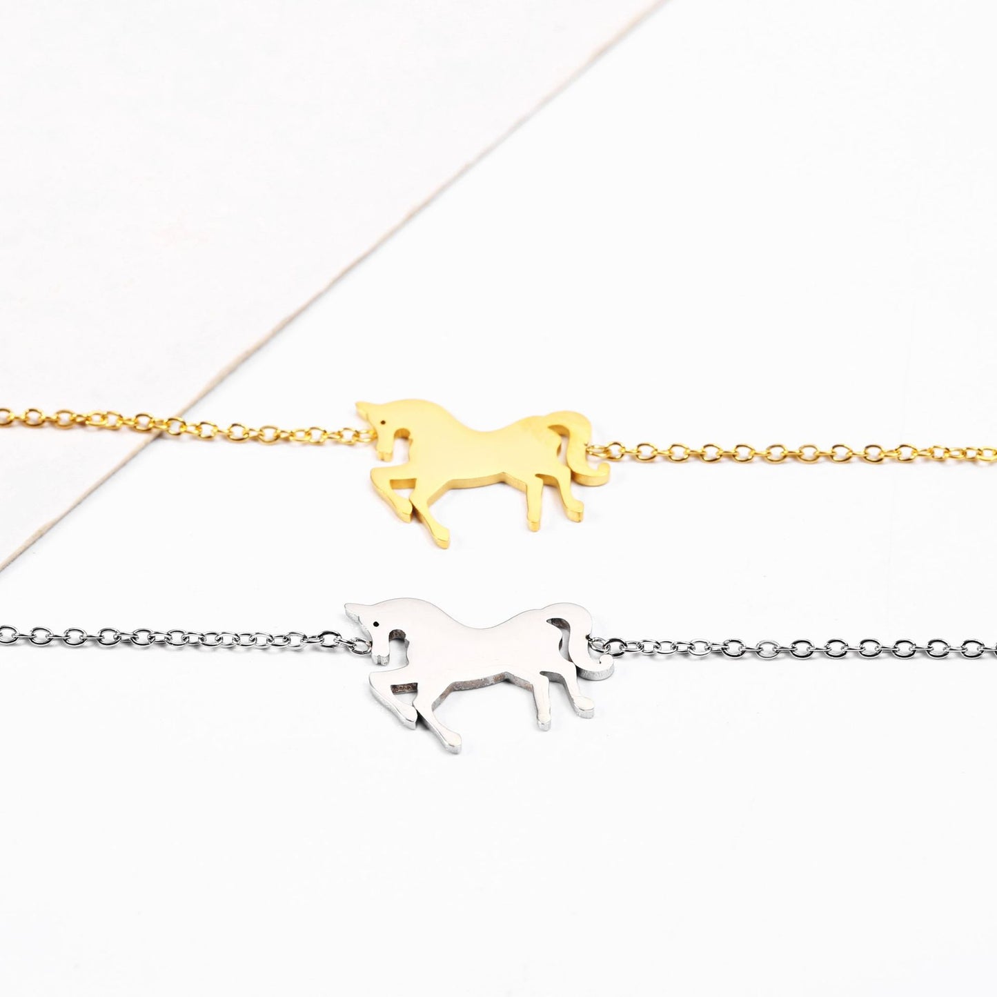 Fashion Cute Horse Animal Bracelet Stainless Steel Bracelet Ladies