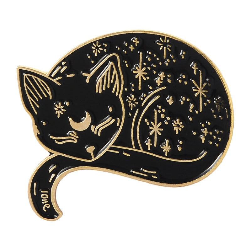 Cartoon Animal Cat Letter Brooch