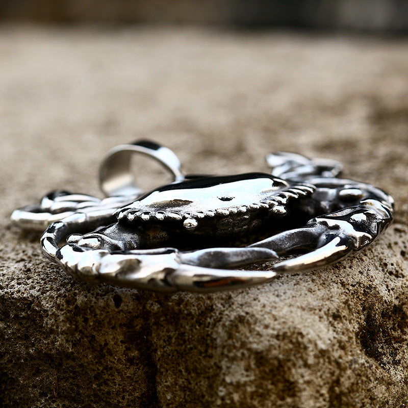Stainless Steel Cute Small Animal Crab Pendant Jewelry