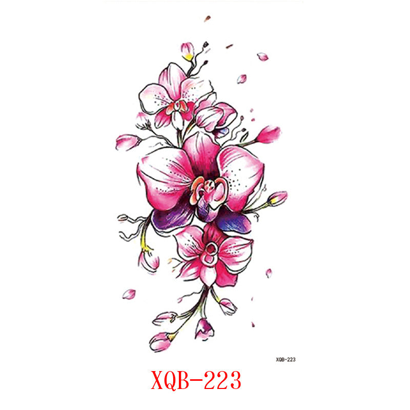 Paper Small Full Arm Flower Letter Animal Tattoo Sticker