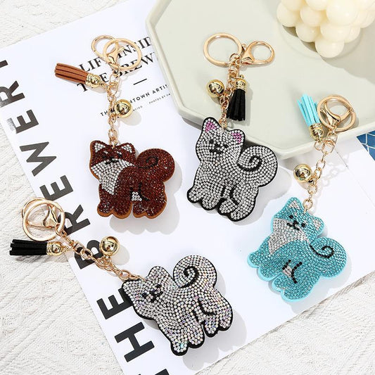 Tassel Diamond Keychain Pendant