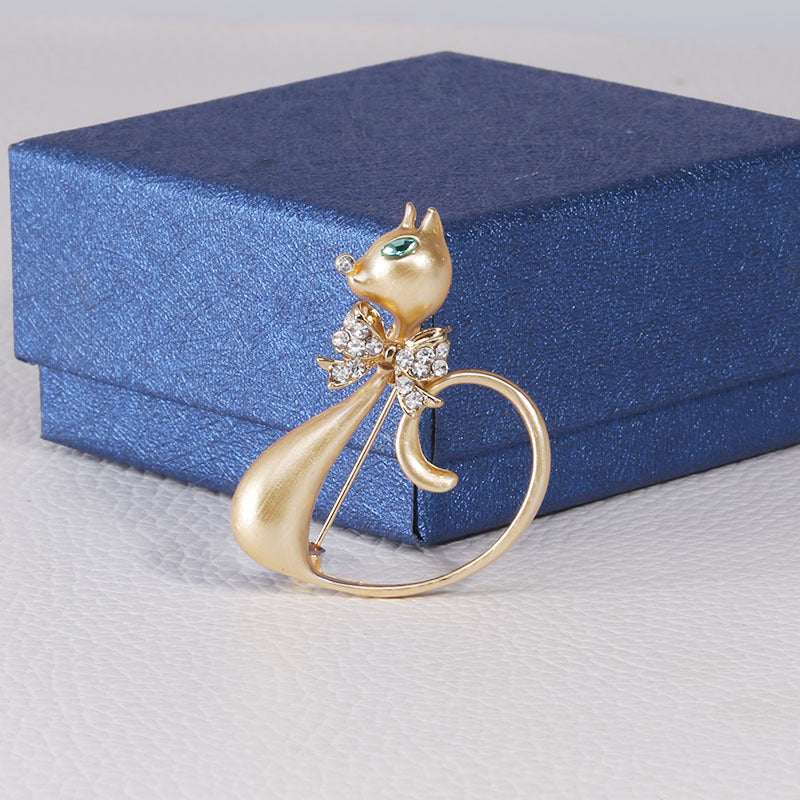 Cartoon Alloy Diamond Animal Corsage Ornament Brooch