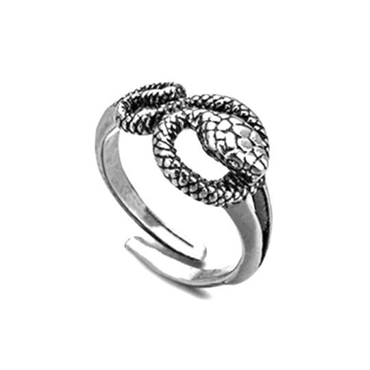 Animal Spirit Snake European And American Retro Punk Exaggerated And Personalized Men And Women Winding Snake Animal Opening Ring
