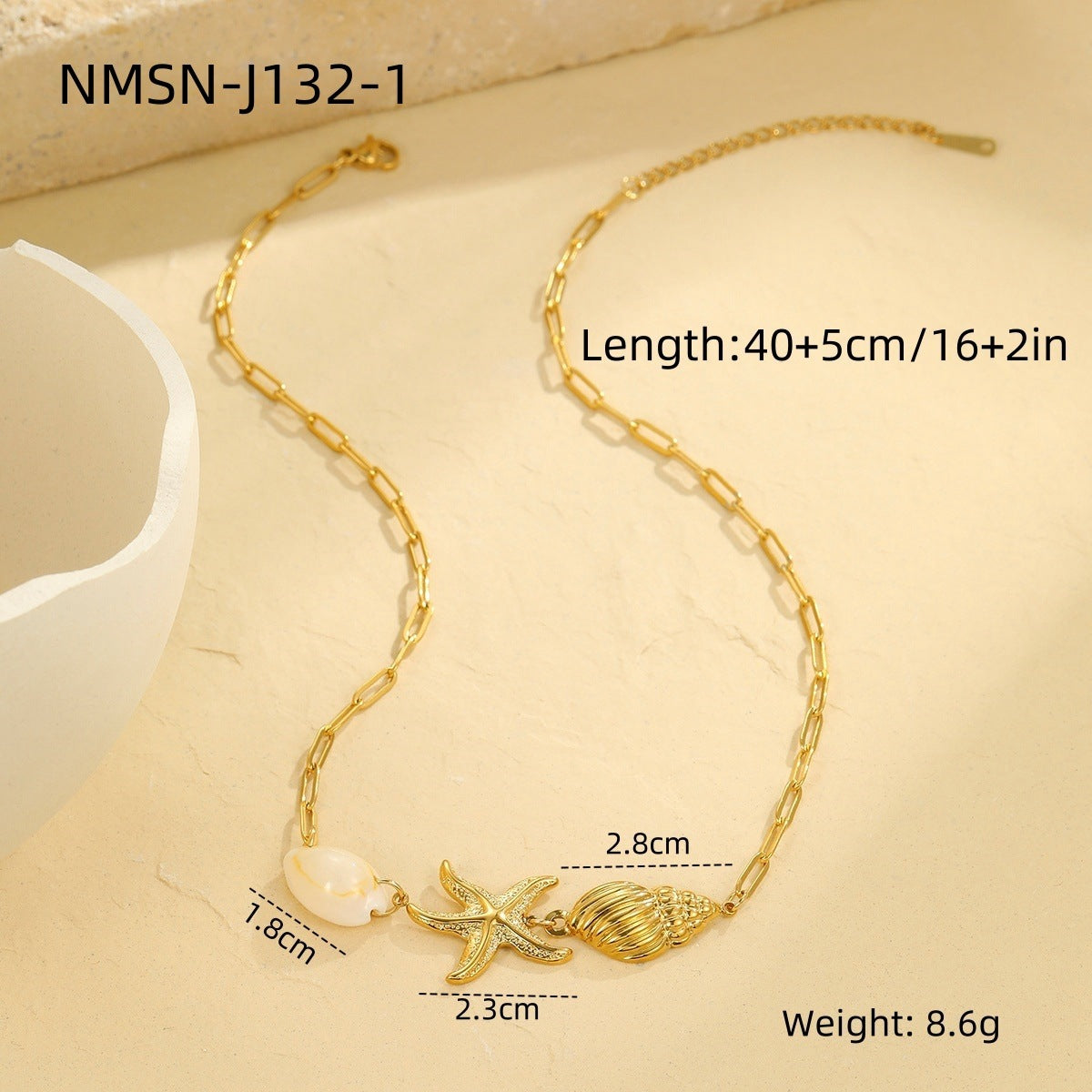 Shell Stainless Steel Necklace Clavicle Chain Jewelry