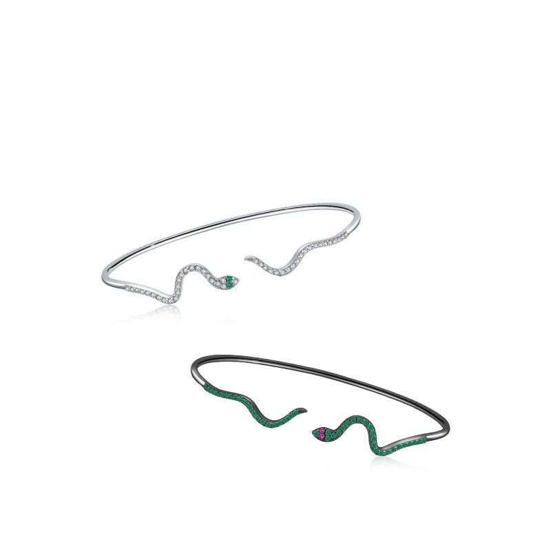 European And American S925 Sterling Silver Bracelet Special-interest Design Fashion Snake Bracelet