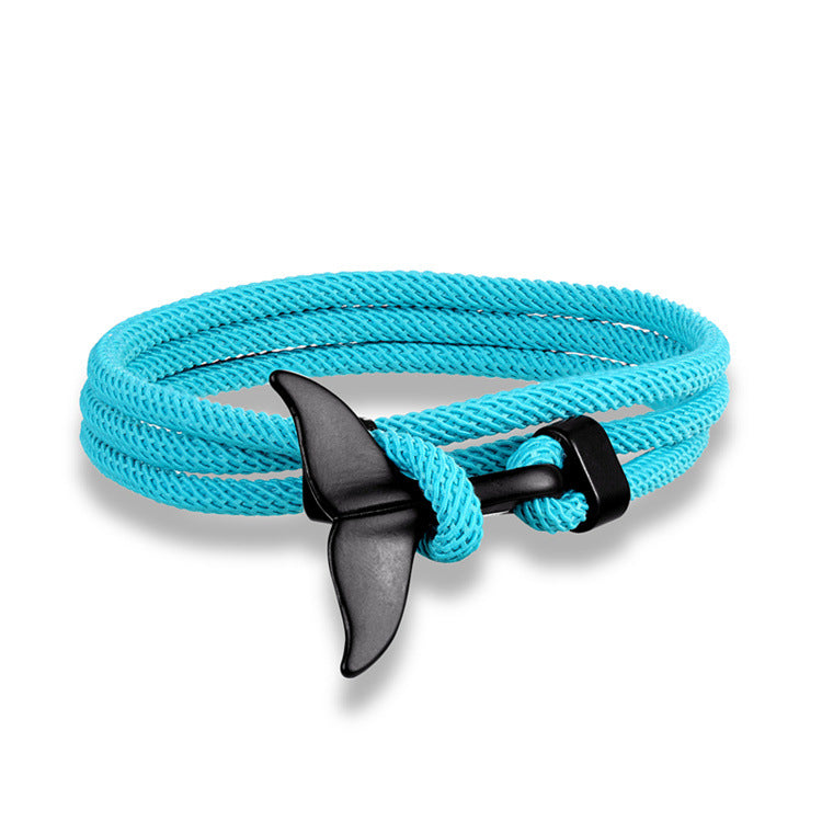 New Anchor Ocean Whale Tail Bracelet Milan Rope