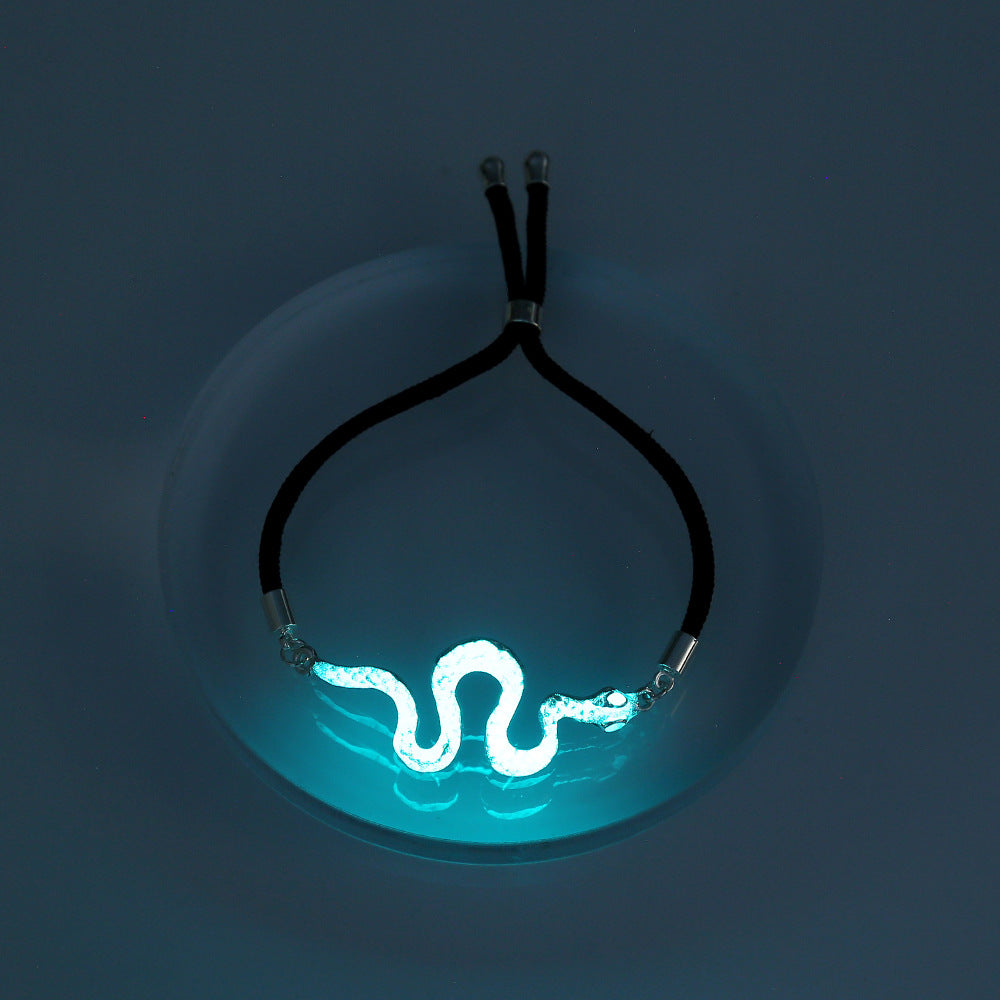 Cute Animal Snake-shaped Luminous Glow Men's Free Adjustment Bracelet