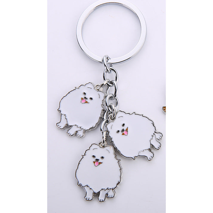 Pet Dog Car Key Ring Creative Metal Keychains