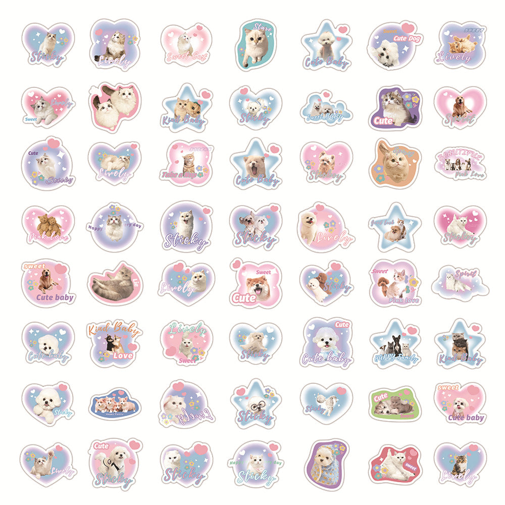 Cute Pet Puppy Facial Expression Bag Stickers Decorative