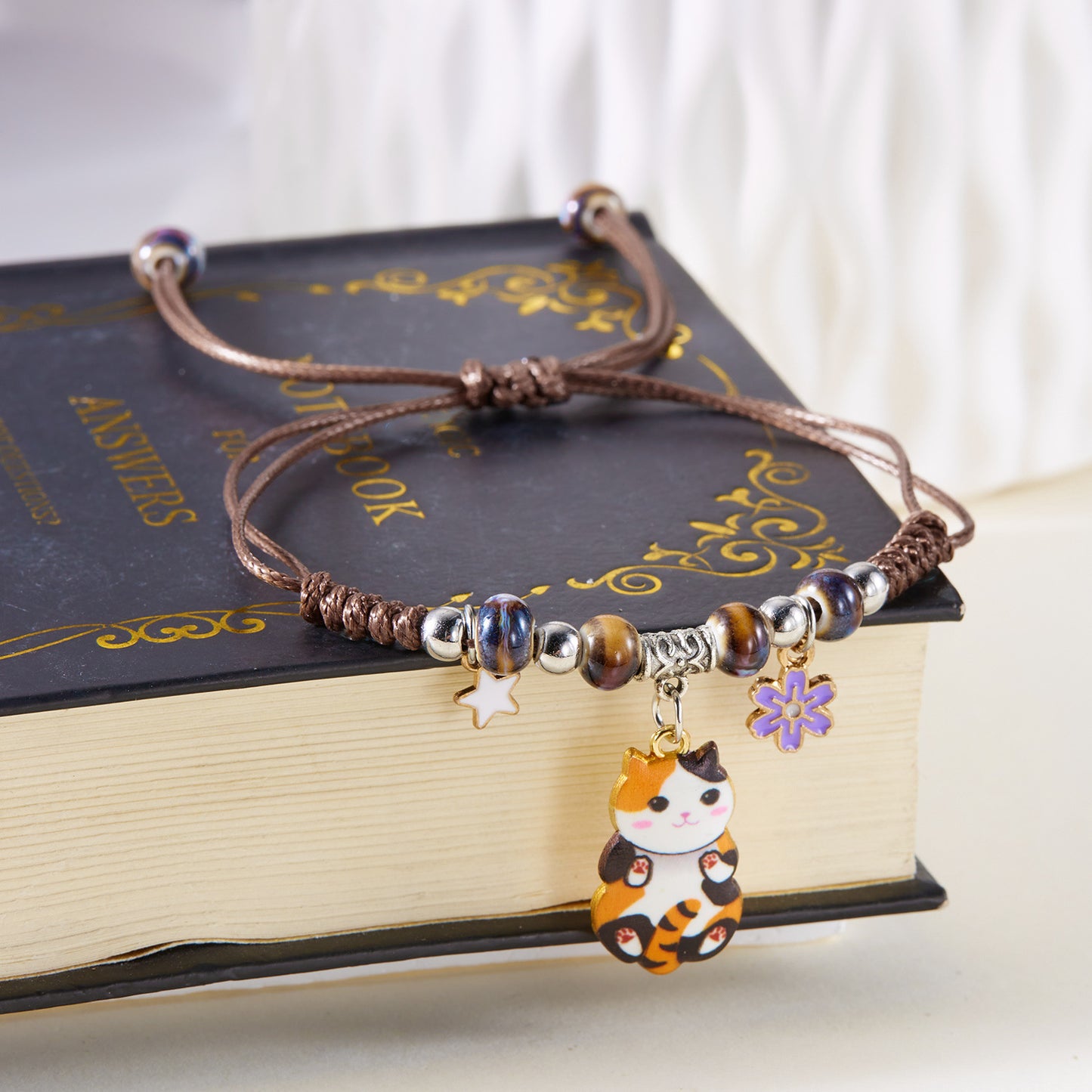 Cat Bracelet Women's Cute Fashion Pendant Woven