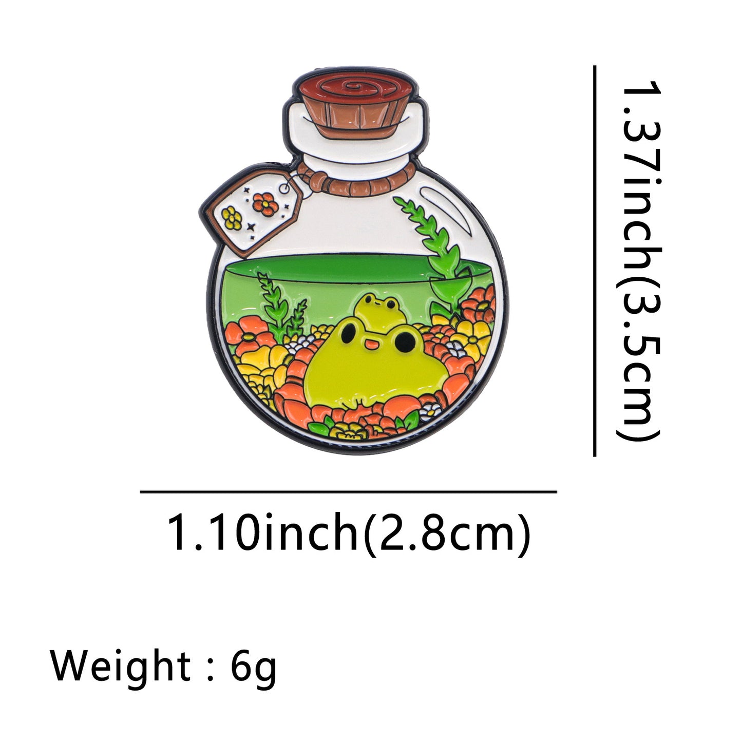 Frog Brooch Cartoon Golden M Badge Clothing Accessories