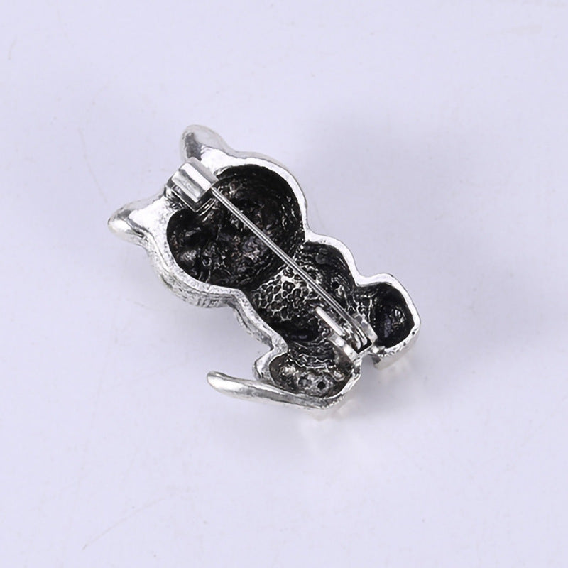 Vintage And Versatile Alloy With Diamond Animal Brooch