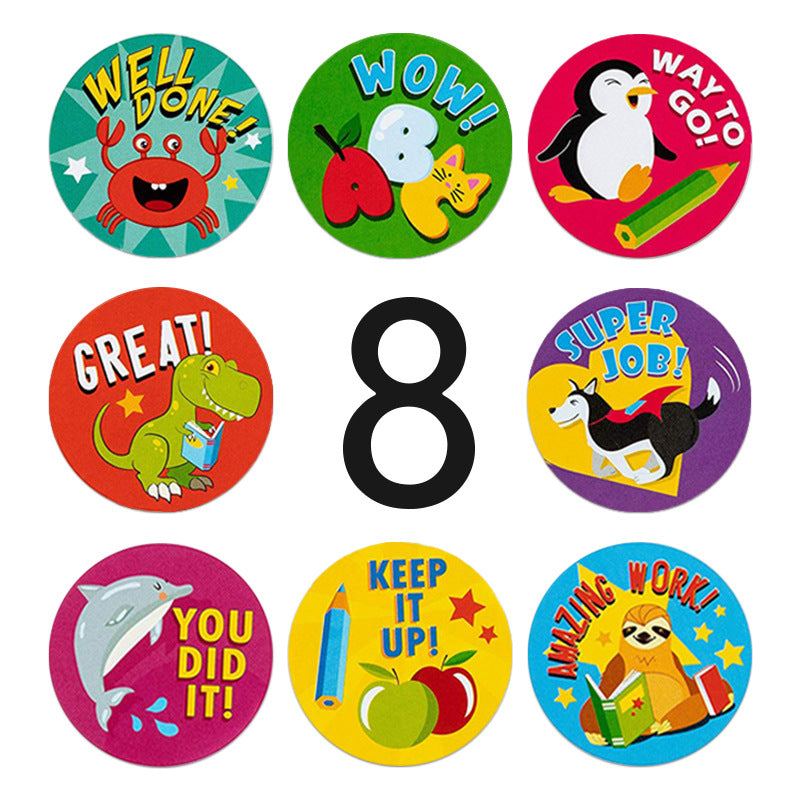 Reward Sticker Design Pattern Cute Animal Label