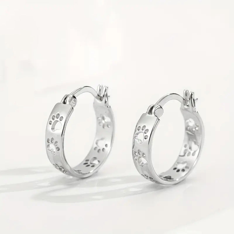 Animal Small Dog Paw Prints Earrings Fashion Exquisite