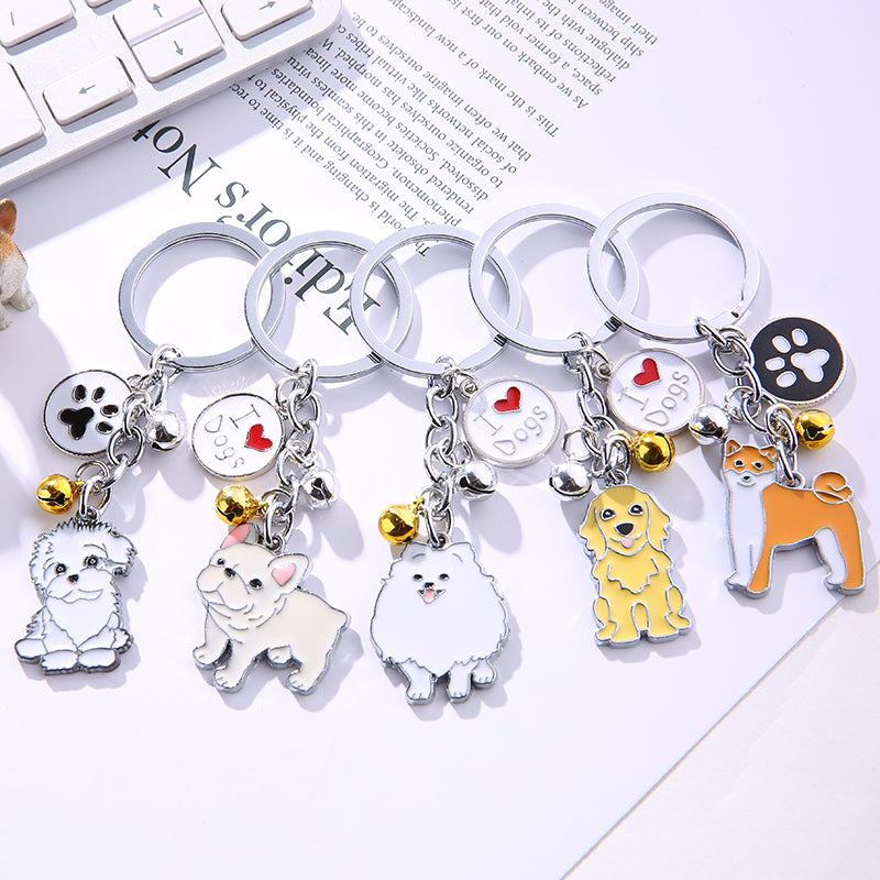 Creative Metal Pet Dog Key Chain Pendant