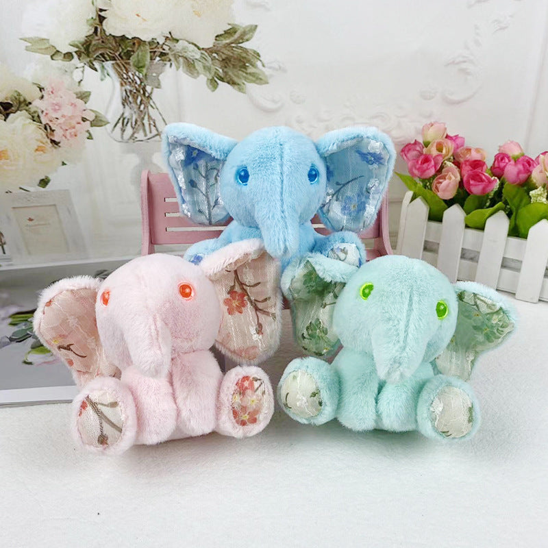 Cartoon Cute Elephant Plush Pendant Keychain