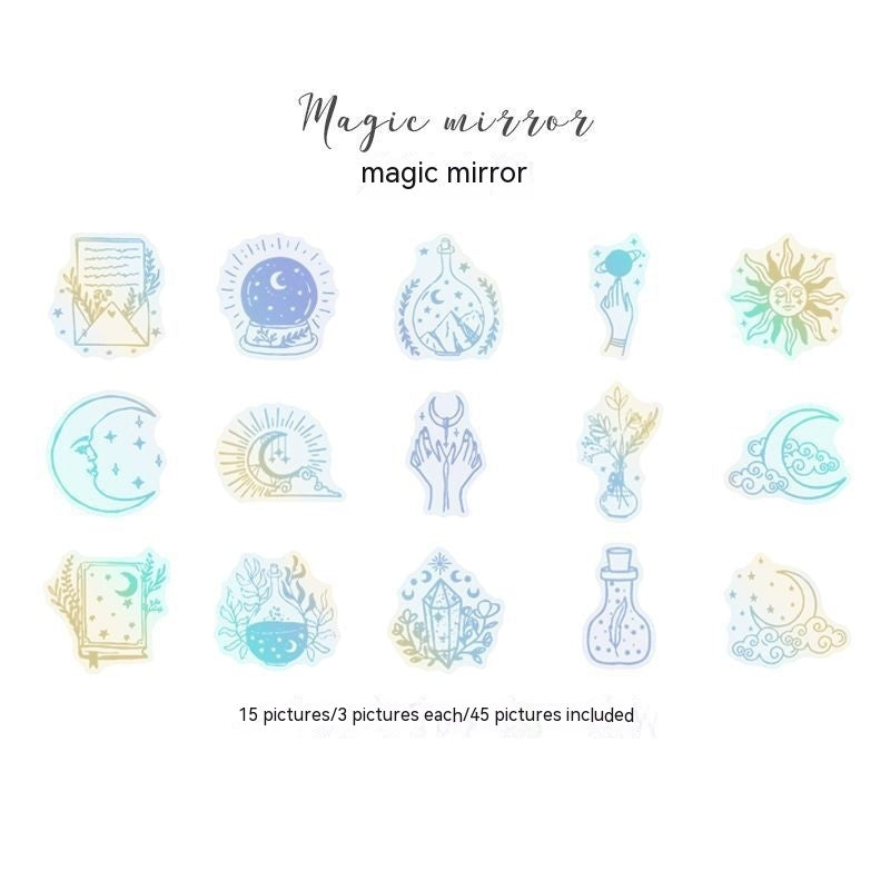 Butterfly Sticker PET Hot Rainbow Purse Magic Mirror Notebook Puzzle Material