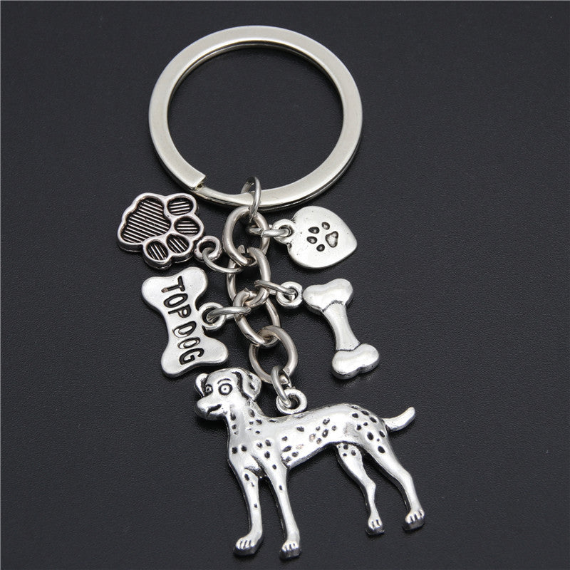 Small Animal Pet Dog Heart Keychain