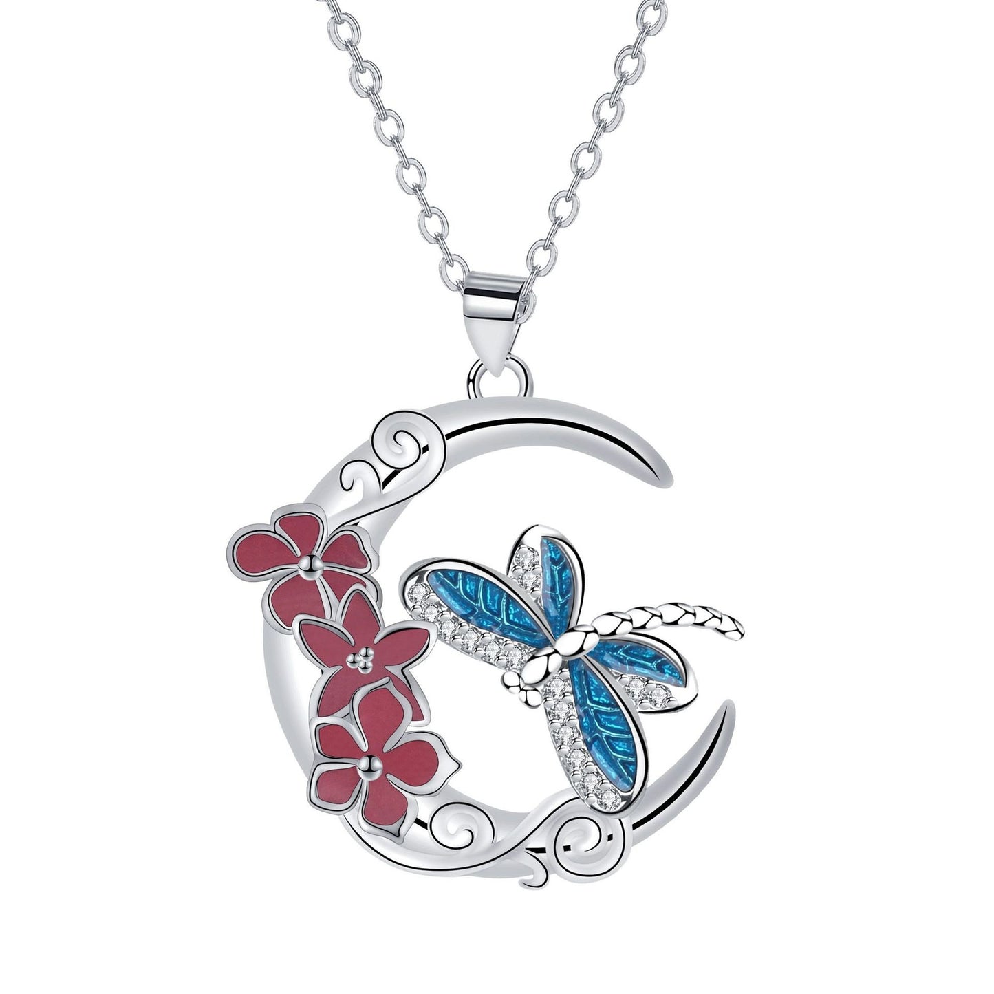 Fashion Romantic Retro Dragonfly Ornament Necklace Female Pastoral Style Jewelry