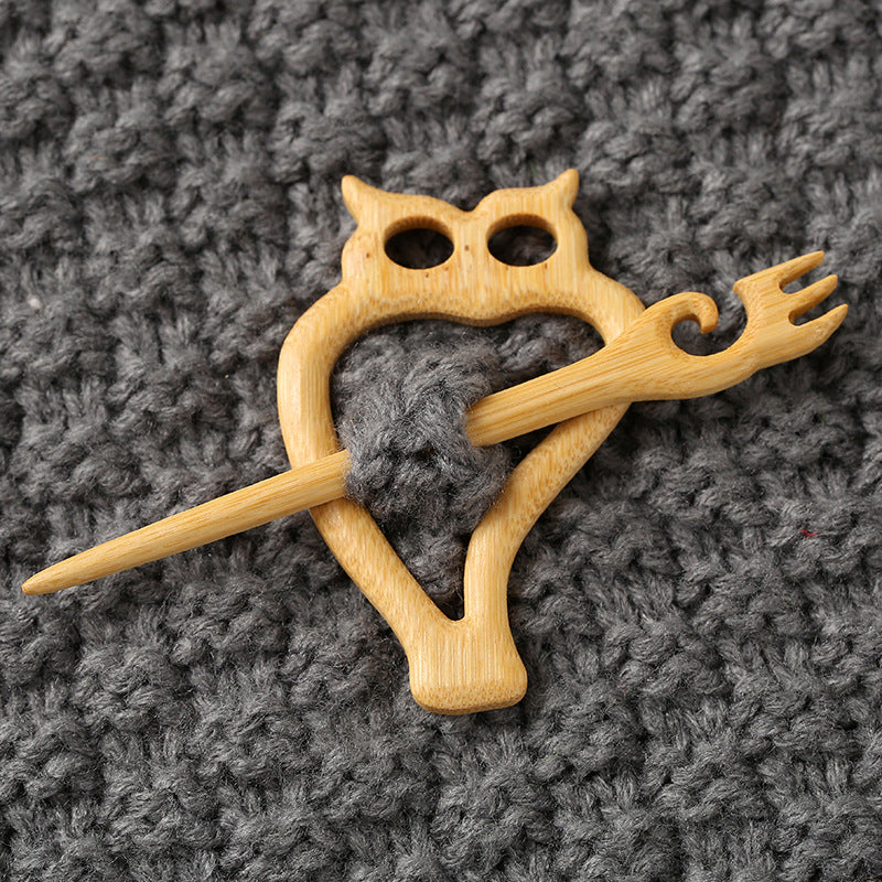 Wooden Animal Carving Brooch Gift