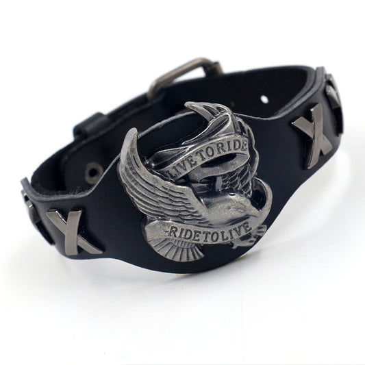 Alloy Eagle Watch-buttom Bracelet Bracelet