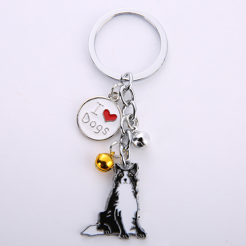 Creative Metal Pet Dog Key Chain Pendant
